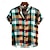 cheap Men&#039;s Button Up Shirts-Men&#039;s Button Up Shirt Casual Shirt Summer Shirt Blue Red &amp; White Purple Green Short Sleeve Plaid Color Block Button Down Collar Hawaiian Holiday Patchwork Clothing Apparel Fashion Casual Comfortable