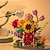 billige Byggelegetøj-kvindedag gaver kvinders dag mors dag gaver til piger solsikke hibiscus evig blomst byggeklods lille partikel puslespil potteplante dekoration par gave mors dag gaver til mor