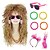 cheap Costume Wigs-Womens 70s 80s Wig Curly Wigs for 70s 80s Costume Women Long Blonde Mixed Brown Curly Wavy Wig Mullet Rocker Wig Without Accessories  (Only Wigs) CJ031M