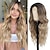 cheap Synthetic Trendy Wigs-Long Brown Wavy Wig for Women 26 inch Curly Middle Part Wig Premium Protein Fiber Natural Looking Hair Replacement Wig for Daily Party Use Cosplay Costume Halloween Wig