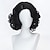 abordables Perruques de déguisement-Perruque noire courte pour femme, perruque vintage des années 1920, perruque de vieille dame, perruque ondulée bouclée, perruque de cosplay pour fête costumée uniquement