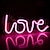Недорогие Декоративные огни-Ярко-розовая неоновая вывеска «Любовь», светодиодная лампа с батарейным питанием / питанием от USB, настольные и настенные светильники для декора комнаты для девочек, годовщина свадьбы, предложение на