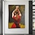 billiga Människomålningar-flemenco dansare röd klänning handmålad abstrakt oljemålning väggkonst oinramad duk figur flicka canvas present till hem väggdekoration