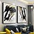 cheap Abstract Paintings-Handpainted Black and White Abstract Texture Painting White 3D Texture Painting Gold Texture Painting Minimalist Painting Home Decor Stretched Frame Ready to Hang
