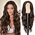 cheap Synthetic Trendy Wigs-Long Auburn Wavy Wig for Women 26 Inch Middle Part Curly Wavy Wig Natural Looking Synthetic Heat Resistant Fiber Wig for Daily Party Use