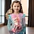 levne dívčí 3D trička-Dívčí 3D Květinový Jednorožec Ruffle Tričko Růžová Dlouhý rukáv 3D tisk Jaro Podzim Aktivní Módní Roztomilý Polyester Děti 3-12 let Tričkový Venkovní Ležérní Denní Běžný