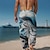 cheap Printed Pants-Marbling Men&#039;s Resort 3D Printed Casual Pants Trousers Elastic Waist Drawstring Loose Fit Straight-Leg Summer Beach Pants S TO 3XL