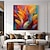cheap Oil Paintings-Large Wall Art Hand painted bstract Colorful Feather Oil Painting on Canvas handmade  Minimalist Textured Acrylic Painting Custom painting for Living Room Decor Gift