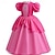 cheap Videogame Cosplay-Princess Peach Costume for Girls,Super Brothers Princess Peach Dress for Kids Cosplay Halloween Party Dress Up
