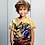 abordables t-shirts 3d pour garçon-Garçon 3D Dinosaure Tee-shirts Chemise Manche Courte 3D effet Eté Actif Sportif Mode Polyester Enfants 3-12 ans Col Ras du Cou Extérieur Casual du quotidien Standard