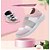 billiga Skor &amp; Väskor-damsneakers slip-ons flyknit skor utomhus daglig färg block randig rund tå sportig avslappnad komfort mesh svart vit rosa med 1 par stötdämpande innersula och inlägg som andas