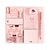 abordables Cuadernos y planificadores-Kit de papelería de oro rosa, juego de regalo, Bloc de notas adhesivas, pluma estilográfica, mini cuaderno, insignia, clips de carpeta de papel, suministros de oficina rosa