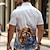Недорогие Рубашка мужская с принтом-Мужская курортная гавайская рубашка с рисунком тушью тигра, рубашка с 3D принтом, повседневная летняя рубашка на пуговицах с короткими рукавами, повседневная одежда для отпуска, от s до 3xl