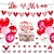 Недорогие Стикеры-День святого Валентина предложение свадьба украшение счастливый день святого валентина флаг вытащить латте арт