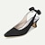 זול נעלי חתונות-בגדי ריקוד נשים נעלי חתונה מידות גדולות נעלי כלה פפיון עקב קלע בוהן מחודדת מִעוּטָנוּת סטן גומיה שחור לבן קריסטל