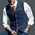 cheap Men&#039;s-Men&#039;s Matching Sets Deep Green Vest Waistcoat Sets Sleeveless Lapel Formal Wedding Plaid Pocket Polyester Spring &amp;  Fall