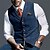 cheap Men&#039;s-Men&#039;s Matching Sets Deep Green Vest Waistcoat Sets Sleeveless Lapel Formal Wedding Plaid Pocket Polyester Spring &amp;  Fall