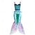 billige Jentekostymer-Lille havfrue Prinsesse Ariel Cosplay kostyme Drakter Cosplay Film-Cosplay for Jente Barne Maskerade