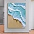 abordables Peintures paysages-peintures murales originales abstraites de vagues de mer faites à la main sur toile peinture épaisse image abstraite paysage de mer peinture à l&#039;huile peinte à la main salon décor à la maison cadre