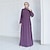 voordelige Arabische moslim-Dames Jurken Abaya Dubai Islamitisch Arabisch Arabisch Moslim Ramadan Effen Kleur Volwassenen Kleding