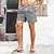 billiga simshorts för män-Herr Boardshorts Badshorts Utekväll Helgen Andningsfunktion Snabb tork Ficka Snörning Elastisk midja Randig Kort Gymnastik Ledigt Sportkläder Himmelsblå Brun