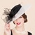 voordelige Feesthoeden-hoeden vlas zonnehoed hoge hoed sinamay hoed bruiloft theekransje elegante bruiloft met veren strik hoofddeksel hoofddeksels