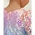 levne Párty šaty-dívka batole ombre pastelový přechod třpyt jiskra barevný flitr narozeninové šaty pro svatebního hosta