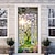 abordables Couvertures de porte-fenêtre vue sur l&#039;arbre couvre-portes décoration murale tapisserie de porte décoration de rideau de porte toile de fond bannière de porte amovible pour porte d&#039;entrée intérieure extérieure décoration