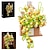 billige Byggelegetøj-kvindedag gaver blomsterbuket byggesæt blomster hus bonsai planter med led lys botanisk samling vægdekoration kreativ byggelegetøj mors dag gaver til mor