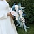 cheap Home &amp; Decor-Bridal Bouquet, Artificial Rose Bridal Bouquet for Bride, Handmade Flower Bouquets for Rustic Weddings