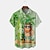 voordelige Hawaiiaans overhemd voor heren-Ierse st.patrick&#039;s day klaver geluk herenresort Hawaiiaans 3D-bedrukt overhemd met knoopsluiting en korte mouwen feestkleding s tot 3xl