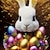 levne Topy-velikonoční dívčí 3d trička s králičím vejcem krátký rukáv 3D tisk léto aktivní móda roztomilý polyester děti 3-12 let posádka výstřih venkovní ležérní denní regular fit