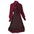 economico Vestiti-Gothic Lolita Punk &amp; Gotico Steampunk Vestito Manica a Vescovo Con Volant Blocco di colori Collo ripiegato Costume Per donna Fantasia Stile Steampunk Performance Mascherata Adulti Vestito