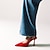 billige Højhælede sko til kvinder-kvinders hæle pumps dame ankelstrop hæle kontor daglig gradient farvet høj hæl spids tå elegant sexet afslappet gang syntetisk loafer sort rød sko med rød bund