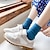 abordables calcetines9-6 pares de calcetines deportivos para mujer, calcetines deportivos informales simples de algodón de color sólido para vacaciones y trabajo