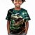 abordables t-shirts 3d pour garçon-Garçon 3D Dinosaure Tee-shirts Chemise Manche Courte 3D effet Eté Actif Sportif Mode Polyester Enfants 3-12 ans Col Ras du Cou Extérieur Casual du quotidien Standard