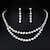 abordables Conjuntos de joyas-Los sistemas nupciales de la joyería 1 Brillante Pendientes Collare Mujer Elegante Estilo lindo Lujo Bonito Cadena de tenis Precioso Forma Geométrica Conjunto de joyas Para Boda Cumpleaños Calle