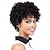levne Kostýmová paruka-krátká afro kudrnatá paruka pro černé ženy, výstřední paruky s ofinou syntetické tepelně odolné cosplay paruky přirozeně vypadající paruky