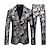 cheap Historical &amp; Vintage Costumes-Retro Vintage 1980s Tuxedo Suits &amp; Blazers Lapel Collar Blazer Groomsmen Men&#039;s Turndown Masquerade Wedding Wedding Guest Halloween Coat