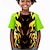ieftine tricouri 3d pentru băieți-Băieți 3D foc Tricou Cămașă Manșon scurt Tipărire 3D Vară Activ Sport Modă Poliester Copii 3-12 ani Stil Nautic În aer liber Casual Zilnic Fit regulat