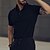 זול פולו קלאסי-בגדי ריקוד גברים חולצת POLO חולצת גולף קזו&#039;אל ספורט דש שרוולים קצרים אופנתי בסיסי אחיד לַחְצָן קיץ רגיל שחור לבן חולצת POLO