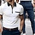 tanie Męskie-Męskie Pasujące zestawy Biały Koszulka polo Sportowa koszulka polo Koszula golfowa Spodnie Typu Chino Spodnie chinosy Zestawy Krótki rękaw Klapa Urlop Codzienne Kolorowy blok 2-częściowa Poliester