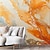 preiswerte Zusammenfassung &amp; Marmor Wallpaper-Coole Tapeten, orangefarbene Marmor-Tapete, abstrakte Aufkleber, abziehen und aufkleben, abnehmbares PVC/Vinyl-Material, selbstklebend/Klebstoff erforderlich, Wanddekoration für Wohnzimmer, Küche,