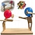 cheap Gifts-Handmade Wooden Fencing Puppets,Balloon Bamboo Man Battle Game for 2 Players, Whack a Balloon Party Games with 20PCS Balloons or includes 120PCS Balloons Toothpicks as Swords (Assemble By Yourself)