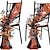 billige Hjem &amp; Indretning-bryllup stol dekorationer gang kirkestol kunstige blomster med hængende chiffon stof 2 stk terracotta orange &amp; sort til ceremoni reception blomsterrose arrangement fest udendørs indretning