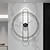 abordables decoración de pared de metal-Reloj de pared moderno decorativo de metal silencioso para decoración de sala de estar Relojes de pared de 12 pulgadas con pilas reloj minimalista que no hace tictac decoración de pared para oficina