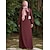 זול מוסלמי ערבי-בגדי ריקוד נשים שמלות עבאיה שמלת הקפטן דובאי איסלאמי Arabic הערבי מוסלמי רמדאן צבע אחיד מבוגרים שמלה