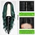billige Kostymeparykk-lang ombre grønn bølget parykk for kvinner 26 tommer midtdel krøllet parykk naturlig utseende syntetisk varmebestandig fiberparykk til daglig festbruk st.patrick&#039;s day parykker