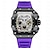 tanie Zegarki mechaniczne-Onola męski zegarek mechaniczny na świeżym powietrzu moda sportowa na co dzień automatyczny, samonakręcający się świecący kalendarz wodoodporny zegarek z żelem silikonowym