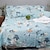 abordables Fundas de edredón-Juego de funda de almohada de sábana plana de lino 100%, juego de cama de granja suave y transpirable de lino lavado francés natural con estampado floral